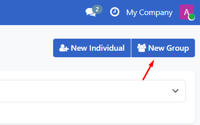New Group button
