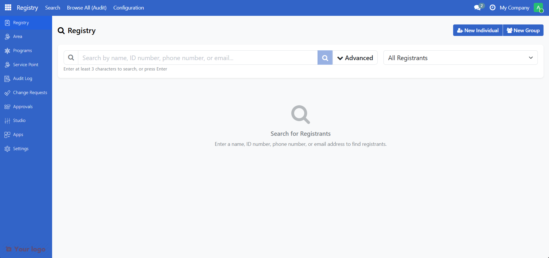 SPP_starter_social_registry landing page