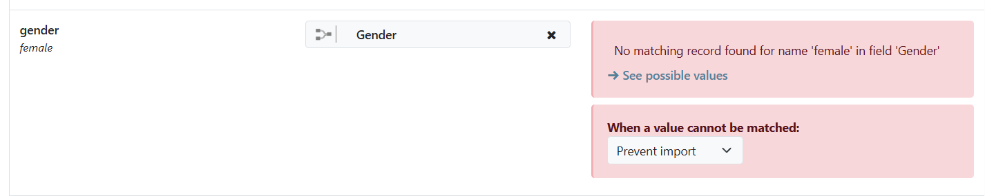 No matching error